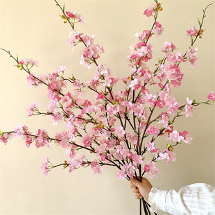 日式樱花仿真花绢花室内假花干花花束桃花餐桌摆设客厅装饰花摆件