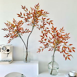 高档南天竹仿真花假花摆设仿生绿植假植物客厅餐桌装饰花艺摆件