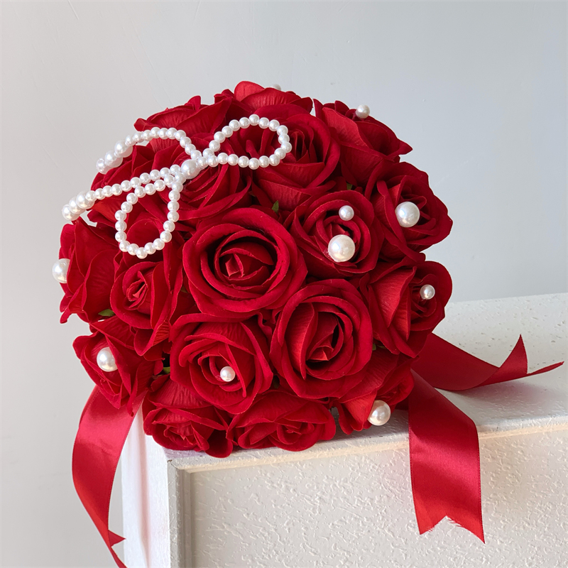 新婚领证登记结婚手捧花新娘高级感仿真干花婚纱婚礼生日摄影道具