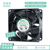 尼迪克V80E12BGA5 1.4A 12V Nidec双滚珠4线暴力风扇 8038 原装