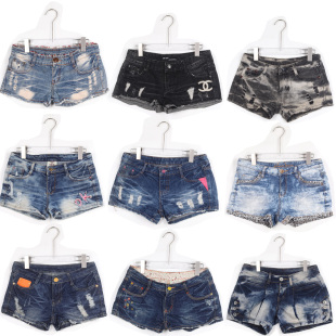 UF古着vintage辣妹Y2K千禧亚文化复古亚比朋克涩谷牛仔短裤 女