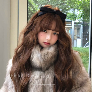 韩系ins风黑色双层蝴蝶结发箍少女感高颅顶小众气质百搭压发发卡
