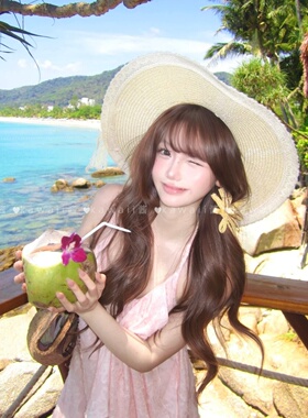 2026新款海边沙滩帽编织防晒遮阳帽子大帽檐显脸小蕾丝花边草帽女