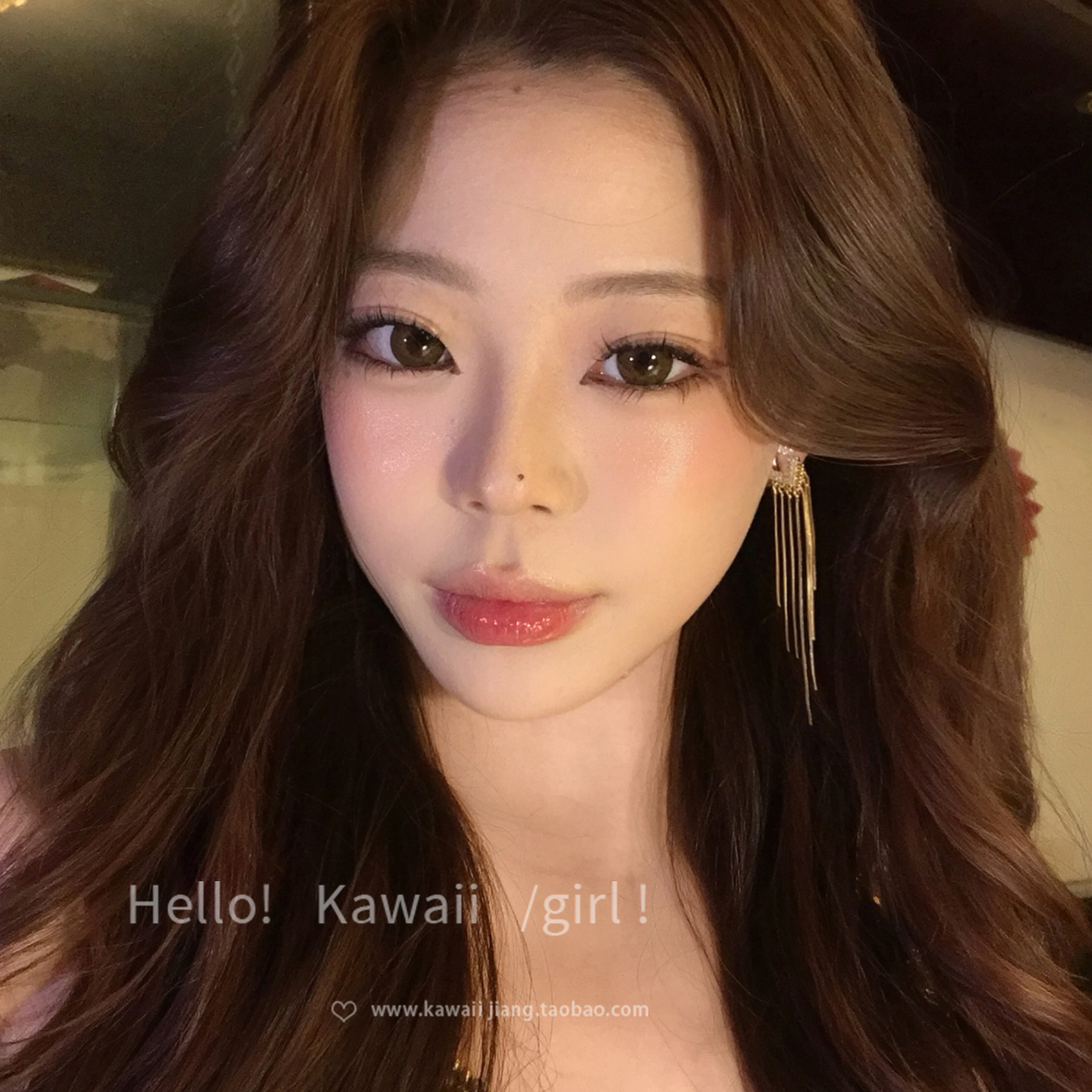 气质金色长款流苏耳环2025新款高级感贵气显脸小名媛礼服耳饰轻奢