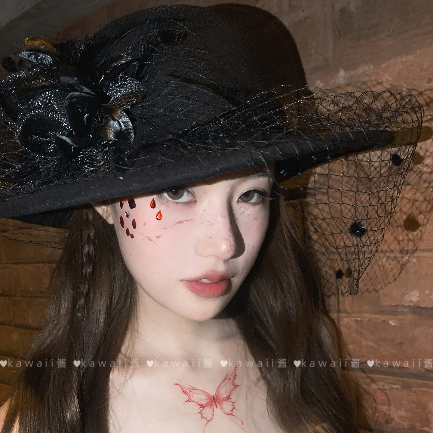 伯爵夫人黑色网纱毛呢礼帽法式英伦赫本风贝雷帽晚宴女士时尚帽子