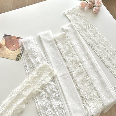 韩系纯欲风蕾丝小花丝巾