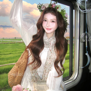 云南旅游碎花褶皱围巾文艺感小众气质丝巾春日氛围感拍照出片纱巾