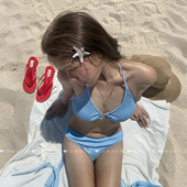 夏日海边度假风海星发夹甜美少女氛围感边夹小众百搭沙滩拍照发饰