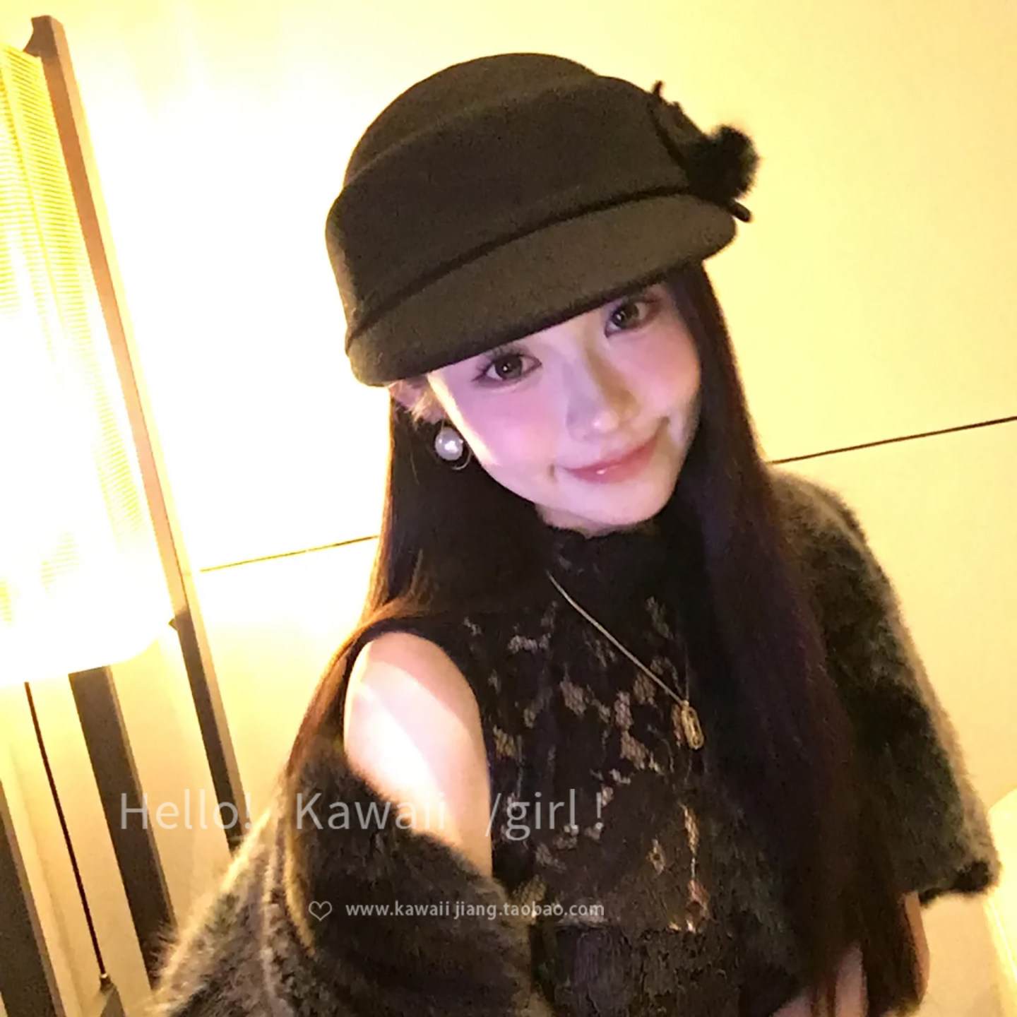 民国千金黑色毛球礼帽法式赫本风贝雷帽秋冬优雅气质百搭时尚盆帽,服饰配件/皮带/帽子/围巾,帽子,淘宝优惠券,粉丝福利购,淘宝优惠卷