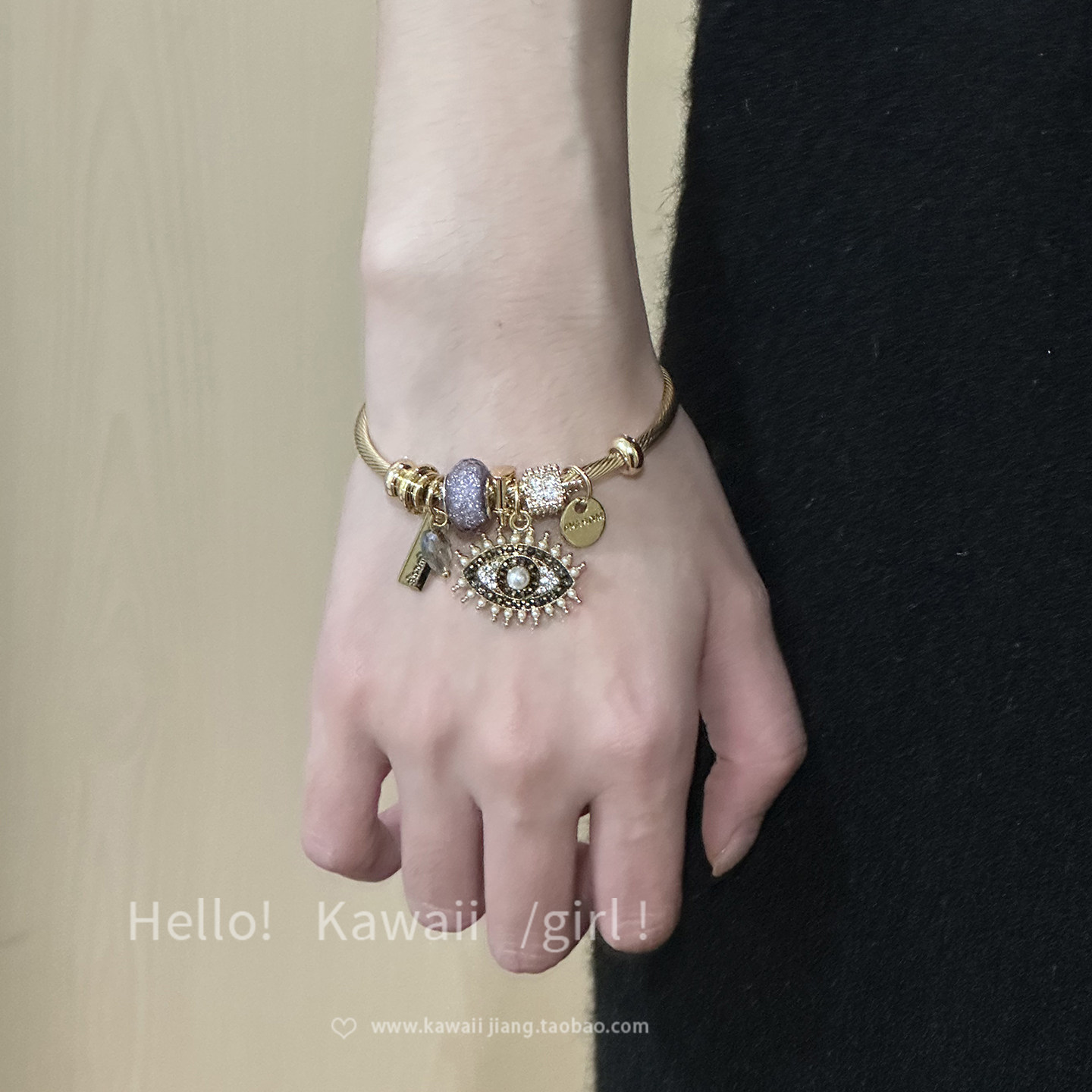 中古vintage恶魔之眼手镯