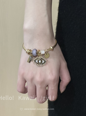 中古vintage恶魔之眼手镯