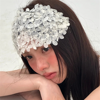 氛围感法式复古花瓣发箍