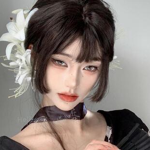 白色彼岸花发夹女百合花朵侧边夹子氛围感拍照发饰头饰 超仙新中式