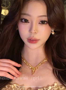 晚宴千金~轻奢贵气感香槟色项链