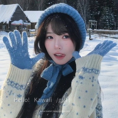 韩版蓝色巴洛克拉法帽