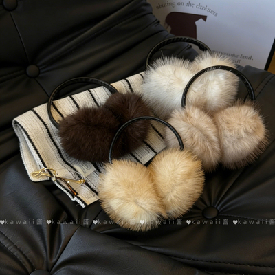 韩系ins毛绒耳罩女冬季加厚保暖