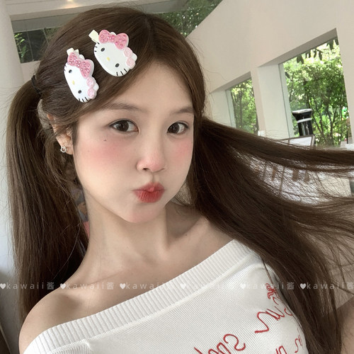 韩系甜美少女感Kitty发夹