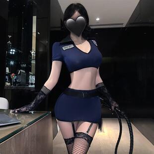 御姐风性感cosplay女警秘书OL制服装 纯欲夜场酒吧露腰包臀裙套装