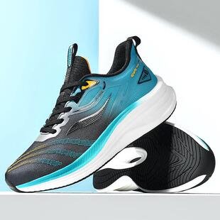青少年男鞋初中学生专用碳板跑步鞋男款夏季透气网面厚底运动跑鞋