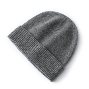 秋冬100纯羊毛帽子男女情侣百搭毛线羊绒针织休闲护耳包头冷帽