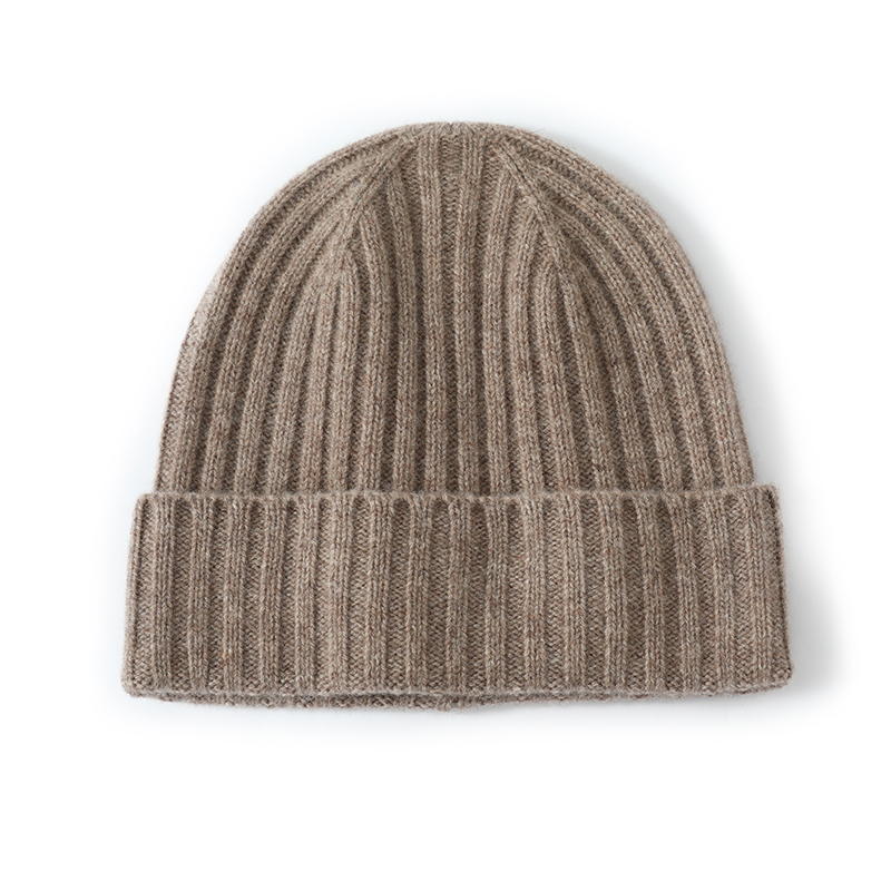 冬季重磅100%羊毛绒粗针加厚竖条纹针织男女百搭休闲毛线羊绒冷帽