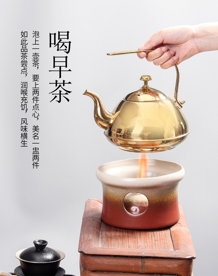 加厚304不锈钢茶壶泡花茶水壶带滤网酒店餐厅饭店用电磁炉煮茶壶