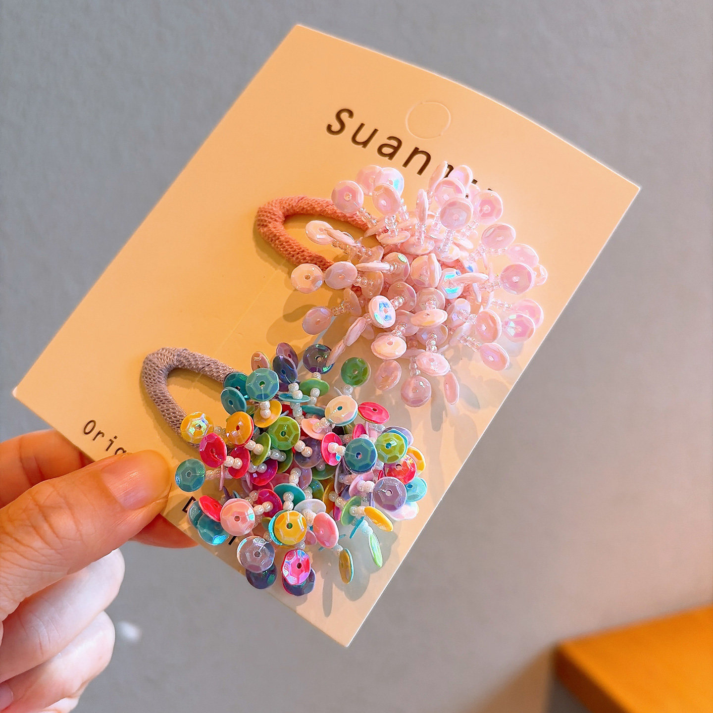 亮片烟花BB夹女童彩色珠珠发卡宝宝侧边夹可爱闪亮发夹儿童头饰