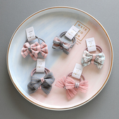 可爱蝴蝶结宝宝皮筋头花女童发绳发圈韩国儿童发饰毛球头绳头饰