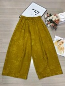 百搭复古休闲裤 高品质人丝棉香蕉裤 中国风高级感阔腿裤 新中式 长裤