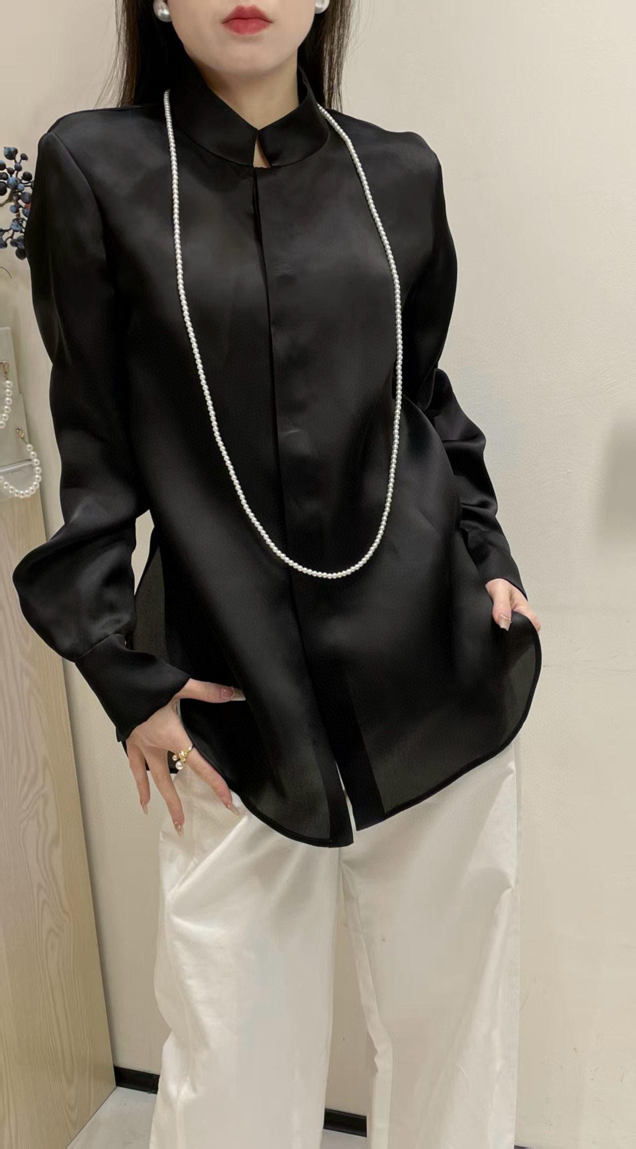 2026早春新款时尚简约气质百搭宽松显瘦真丝欧根纱长袖衬衫上衣,女装/女士精品,上衣,淘宝优惠券,粉丝福利购,淘宝优惠卷