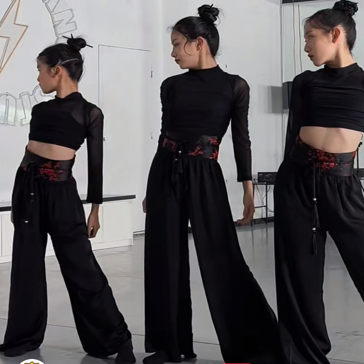 儿童中国风演出服badguy舞蹈同款练功服爵士舞艺考服装中国舞团服