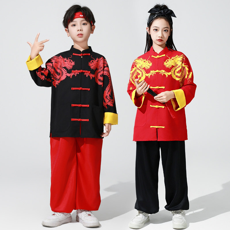 儿童街舞潮服小学生运动会中国风演出服嘻哈爵士舞男女童武术套装