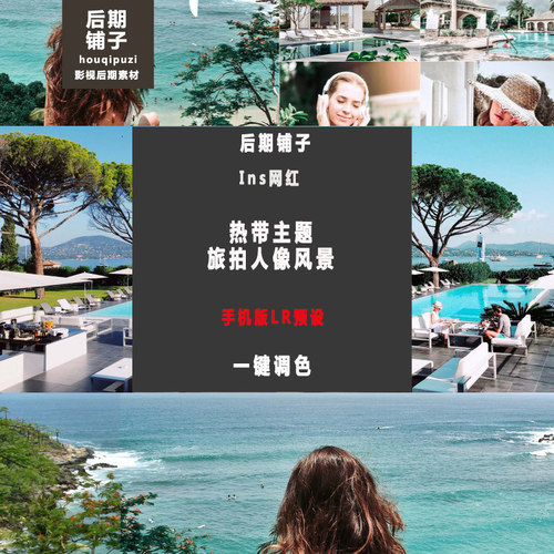 ins风网红热带主题旅拍人像风景 手机版LR预设 支持安卓iPhone