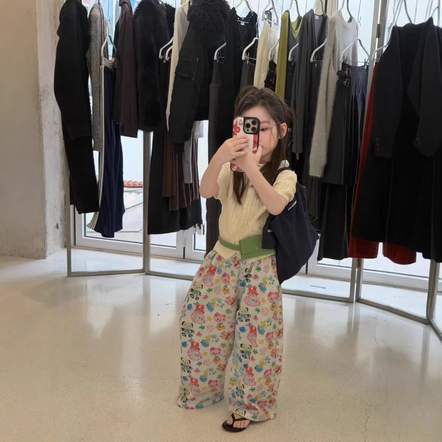 26春夏新款童装女童短袖针织衫polo毛衣儿童韩版卡通阔腿裤,童装/婴儿装/亲子装,套装,淘宝优惠券,粉丝福利购,淘宝优惠卷