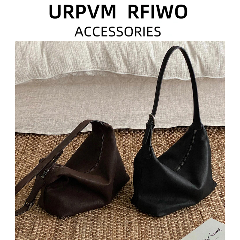 奚梦瑶董洁同款HOBO高级感女包植鞣小羊皮皮真皮25新款单肩斜挎包