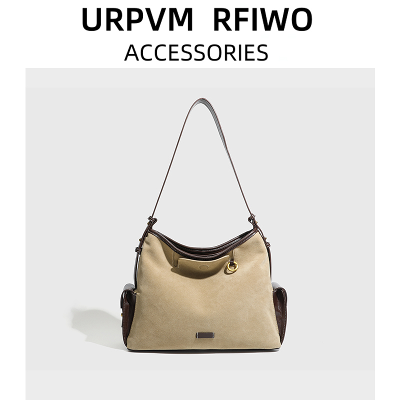 植鞣牛皮循迹hobo包腋下真皮女包