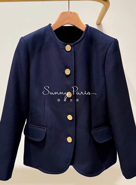 2025秋冬新款~SD~法式气质简约小香风圆领单排扣开衫短外套上衣