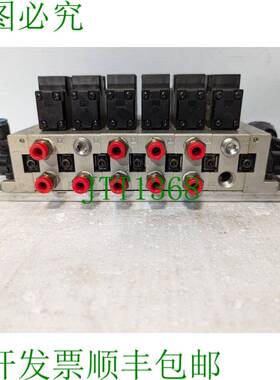 原装供应SMC 6站歧管带6个NVFS2100气动电磁阀-