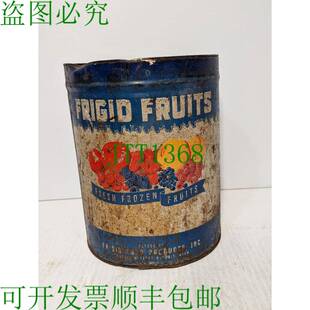 原装供应Frigid Fruits 大号10磅锡，老式罐头锡，路易斯安那州 -