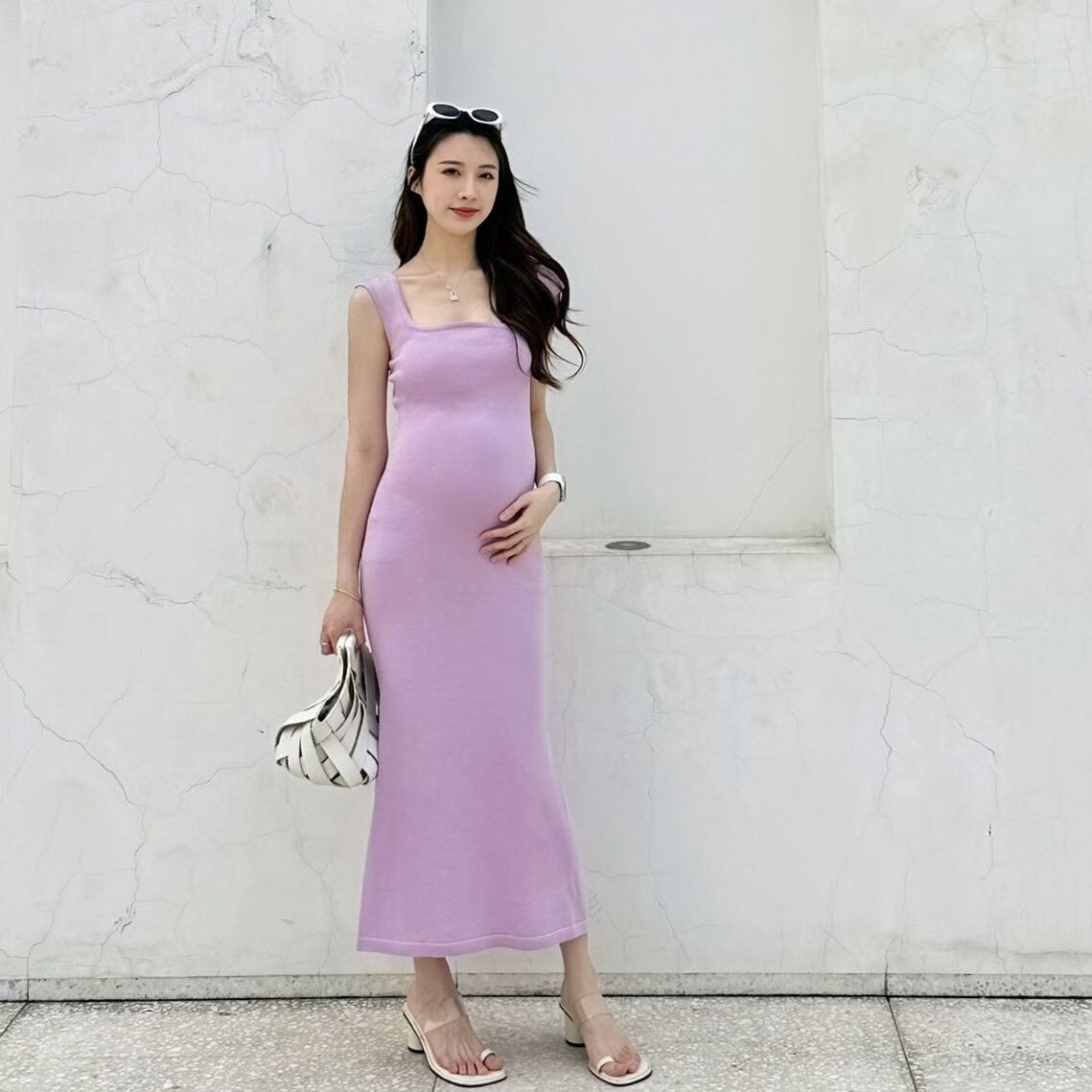 孕妇显瘦鱼尾吊带裙包臀长裙