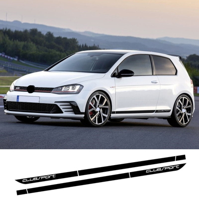 大众高尔夫7车身侧门拉花GOLF8车门侧裙贴纸GTI7.5下门边改装车贴
