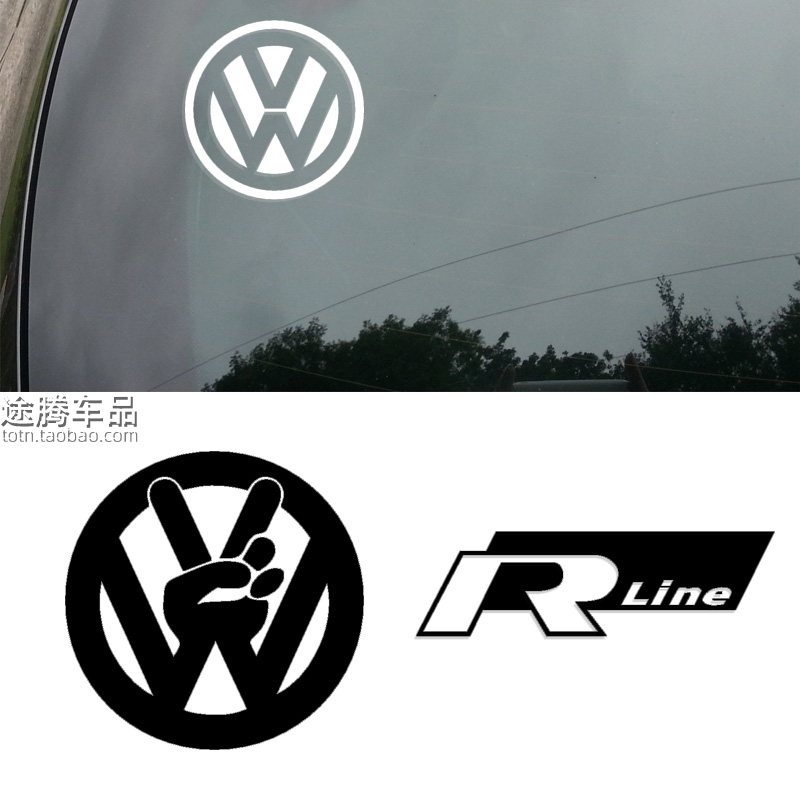 大众标志logo车贴vw贴纸