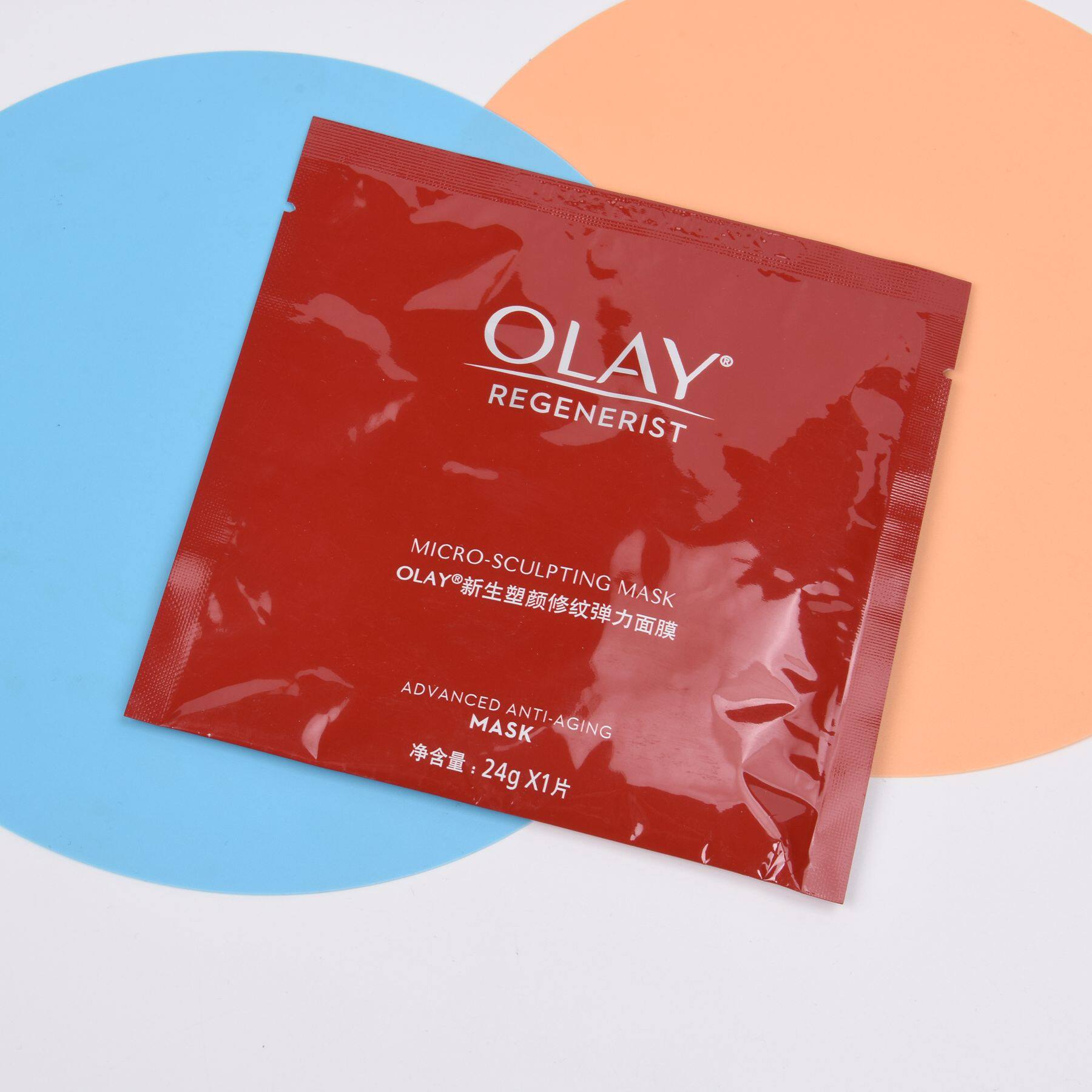 olay玉兰油新生塑颜修纹弹力面膜贴1片 淡纹 抗皱 大红瓶面膜