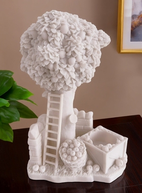 海淘苹果树白膜装饰摆件可DIY 27*17