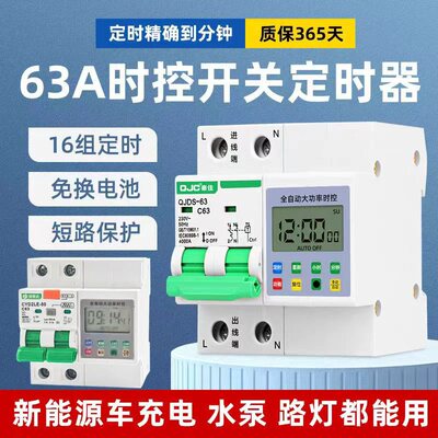 秦佳C65型全自动漏保定时器大功率定时新能源充电桩充电路灯专
