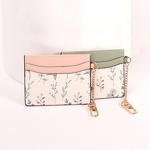 小巧卡包女2025新款防消磁卡夹小清新印花超轻薄款卡片包挂包卡套