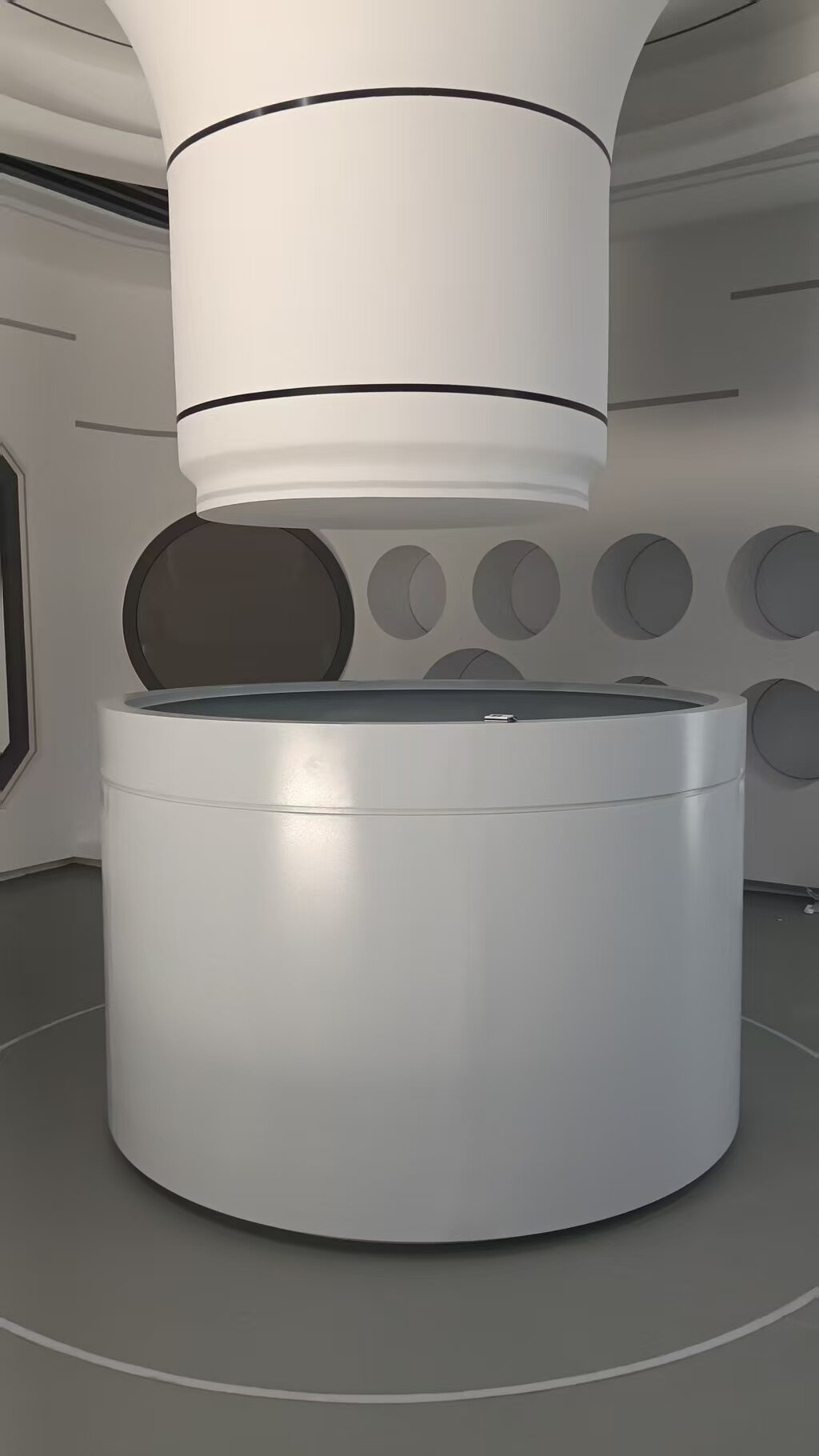 全息倒放360 白色圆形展示柜展示柜/陈列柜/展示