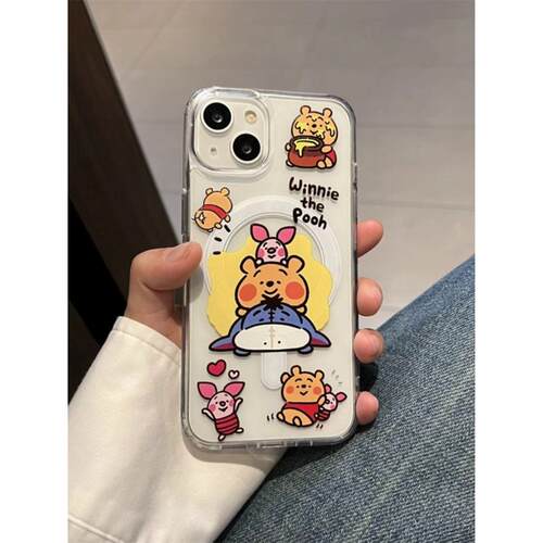 维尼熊皮杰猪适三星s24fe手机壳