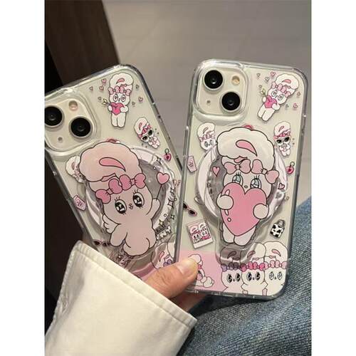 可爱粉色兔子三星s25ultra手机壳