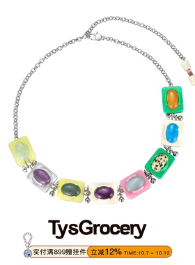 TysGrocery 22 PARK!2 耳钉拼插玉石项链